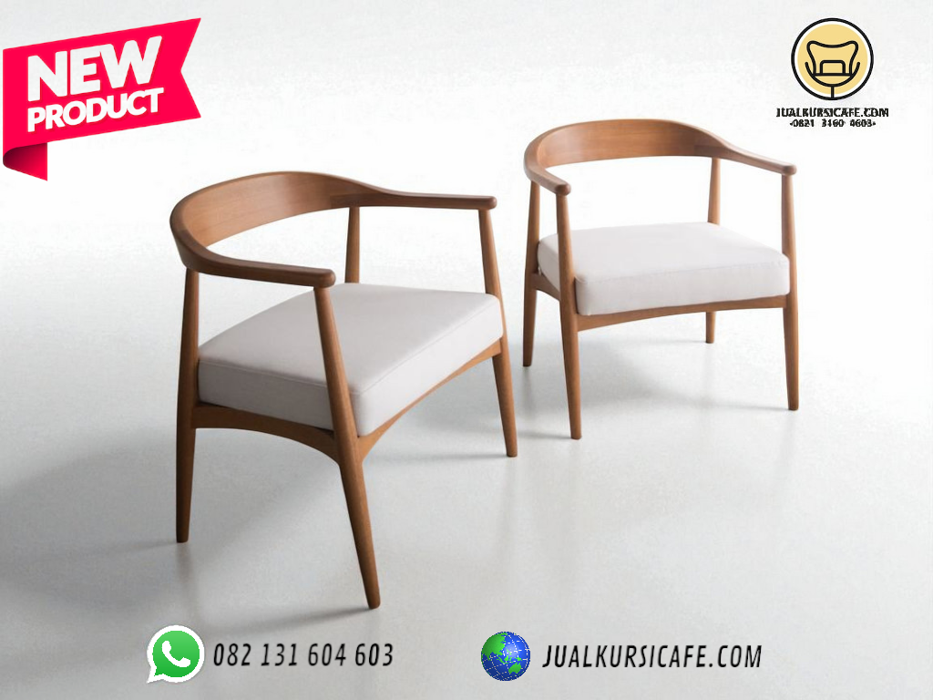 Desain kursi cafe terbaru kayu jati minimalis busa dudukan 10cm