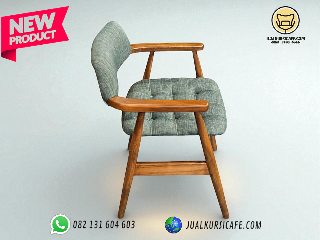 desain kursi cafe minimalis kayu jati terbaru dudukan busa modern 