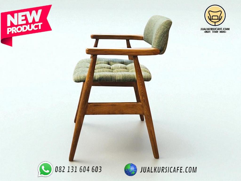 desain kursi cafe minimalis kayu jati terbaru dudukan busa modern 