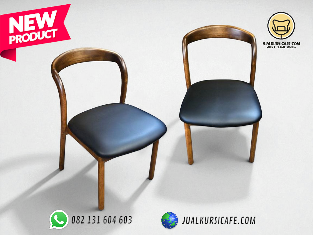 kursi cafe kayu jati minimalis model terbaru busa dudukan dan sandaran