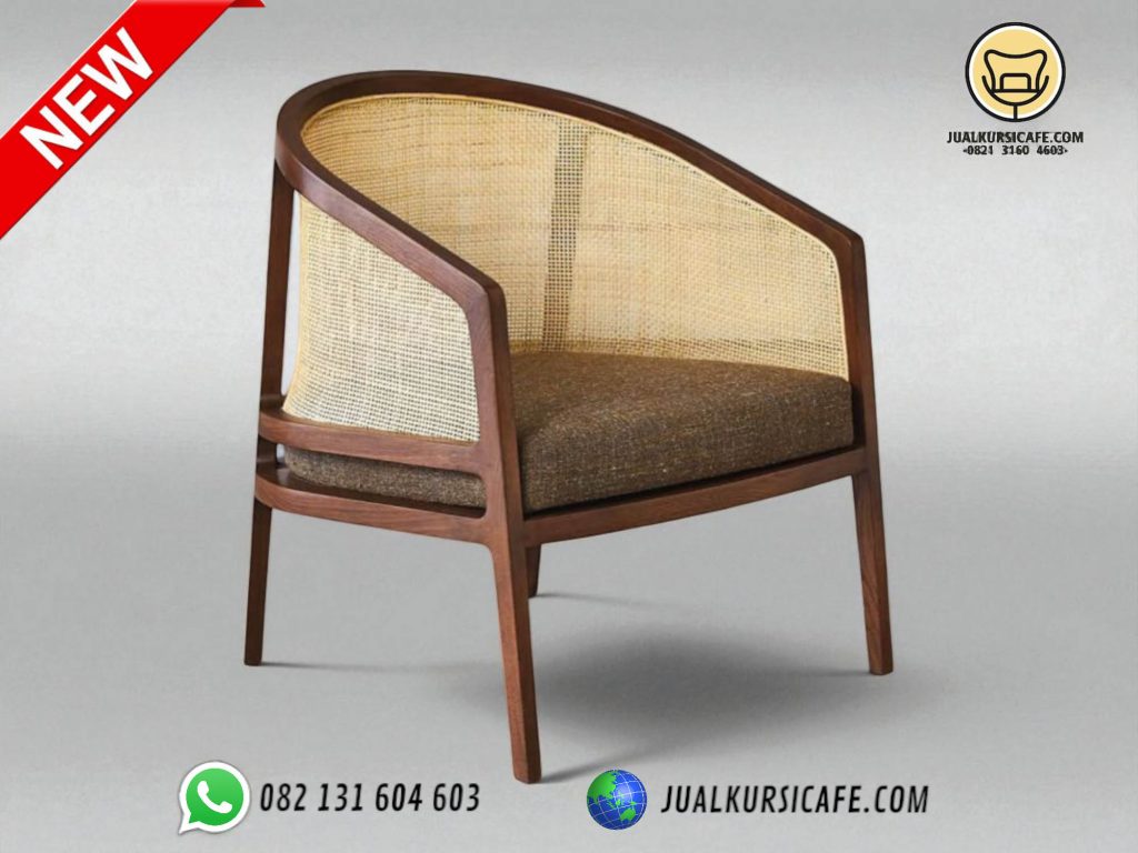 kursi cafe rotan bahan kayu jati dudukan busa - kursi cafe jeparea