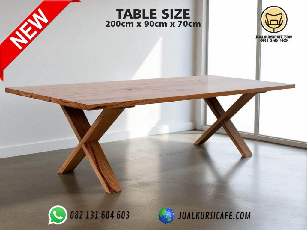meja cafe kayu jati minimalis kaki silang- meja cafe outdoor model terbaru meja cafe kayu jati minimalis kaki silang- meja cafe outdoor model terbaru