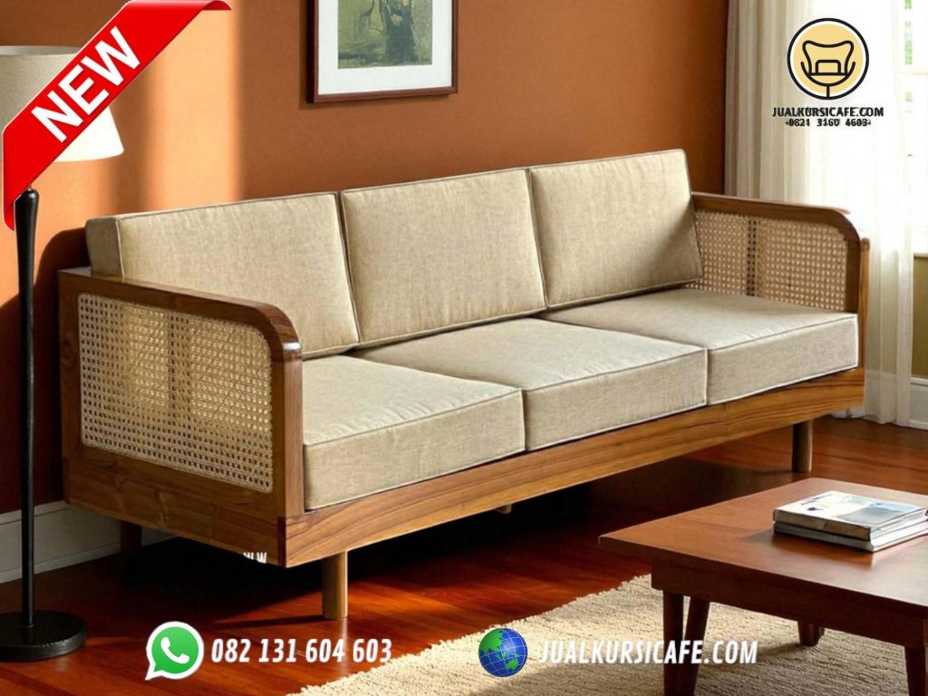 kursi tamu minimalis rotan 3 seater kayu jati model rotan untuk ruangan kecil kursi tamu minimalis rotan 3 seater kayu jati model rotan