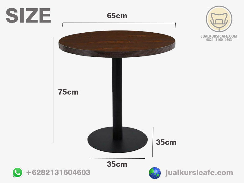 ukuran meja cafe bar kaki besi bulat- meja cafe besi bulat minimalis ukuran meja cafe bar kaki besi bulat