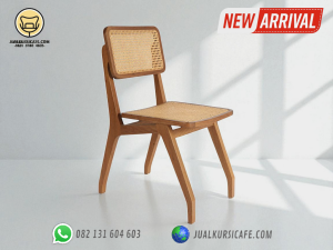 desain kursi cafe minimalis Kayu jati Mix Rotan
