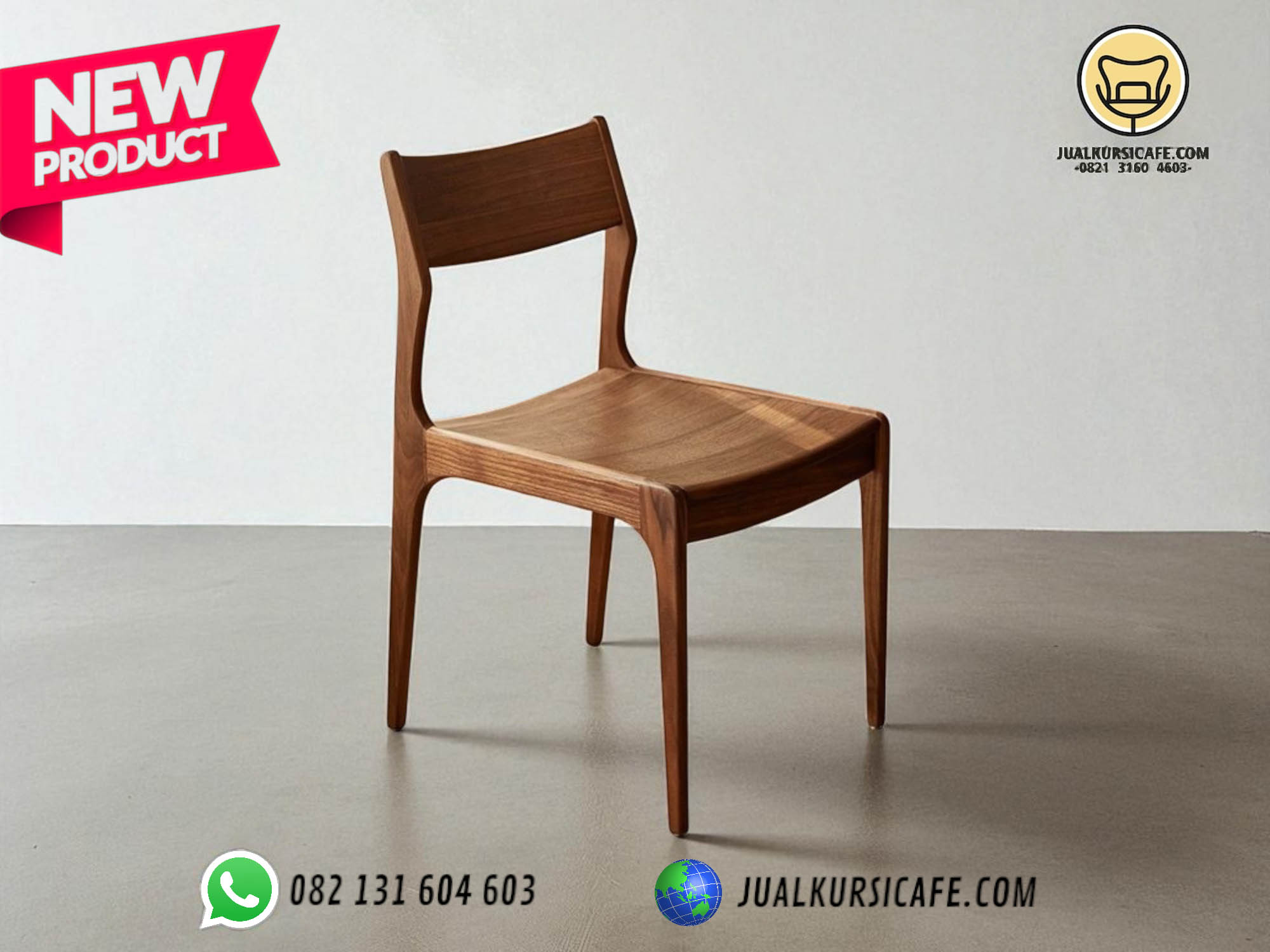 desain kursi cafe minimalis terbaru bahan kayu jati modern