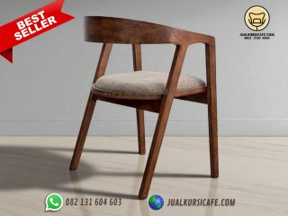 jual kursi cafe minimalis terbaik kayu jati harga murah jepara salak brown