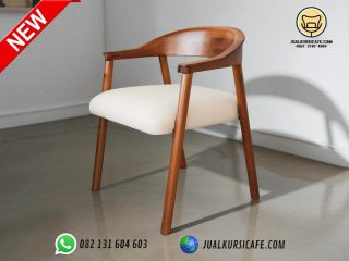 kursi cafe minimalis kayu jati terbaru dudukakn busa