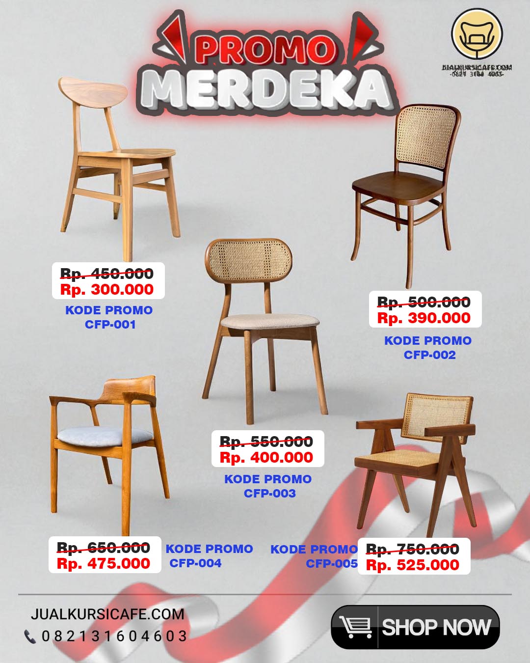 PROMO KURSI CAFE MURAH