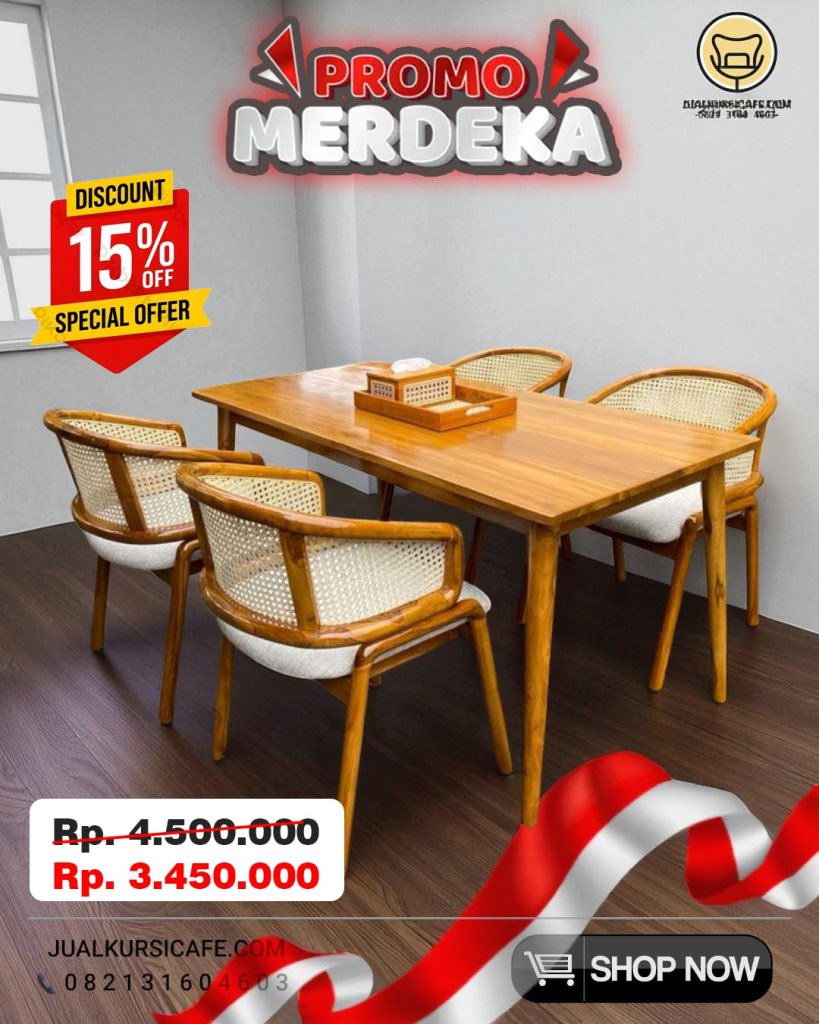 SET MEJA KURSI CAFE ROTAN CLEOPATRA KAYU JATI MURAH SET MEJA KURSI CAFE ROTAN CLEOPATRA KAYU JATI MURAH