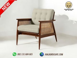 kursi cafe resto single kayu jati modern cafe restoran minimalis