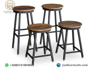 kursi cafe bar besi industrial tinggi 45cm